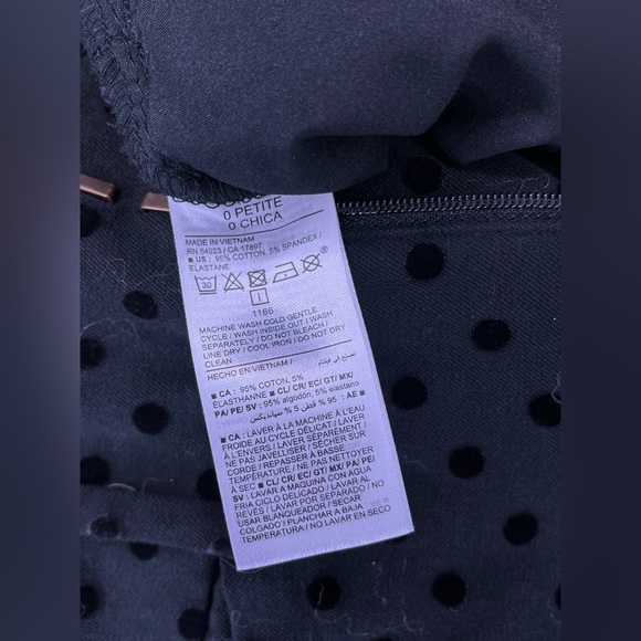 NWOT Polka Dot Skinny High Rise Pants - Picture 6 of 6